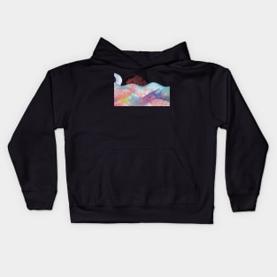 sea waves Kids Hoodie